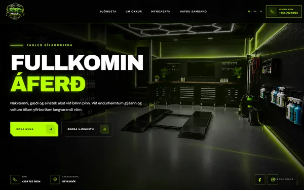 Strona internetowa Mikal Car Detailing – studio detailingu samochodowego, projekt Quantum Marketing Agency